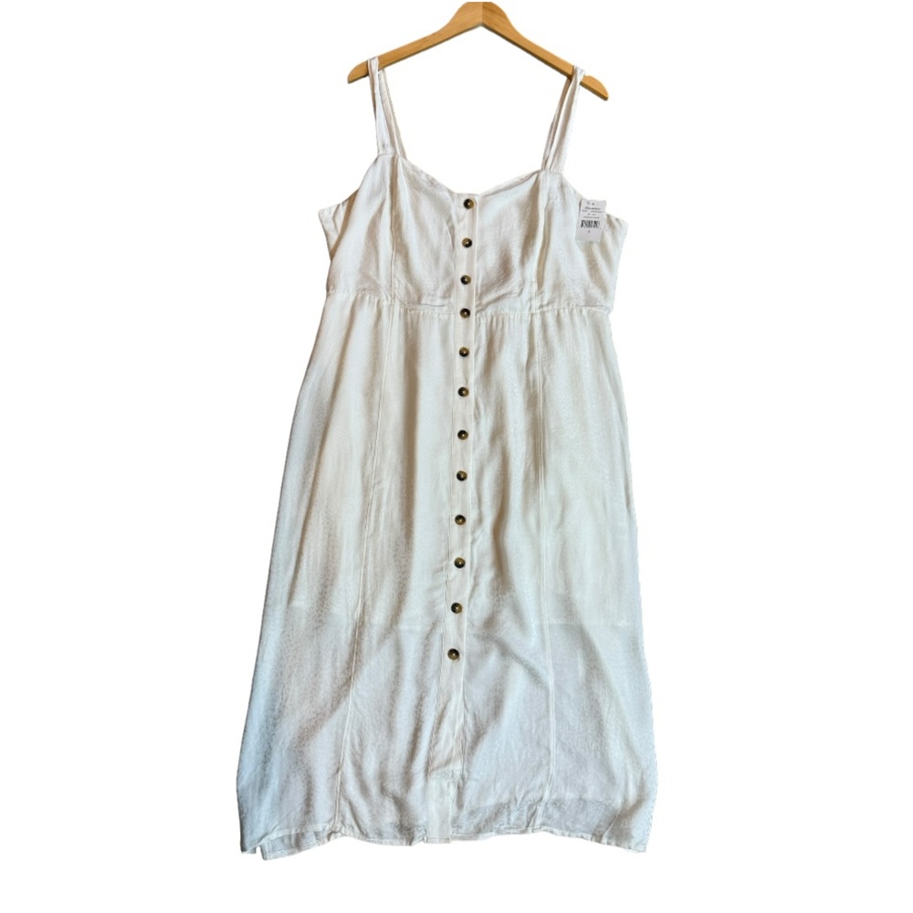 Good American The Bustier Jacquard Button Midi Dress size 5 (2XL) NWT - Picture 3 of 14